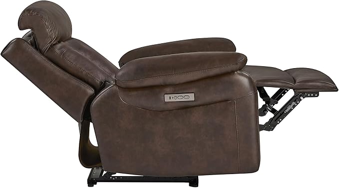 KISLOT Power Recliner Chair Wall Hugger Recliner with Adjustable Headrest and Footrest Dual Motor Electric Faux Leather Reclining Sofa with USB/Type-C Charging for RV Living Room Bedroom