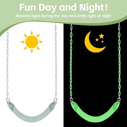 Heavy Duty 66‘’ Chain Plastic Coated Swing Seat Replacement Swing Set Accessories Outdoor Glow in The Dark