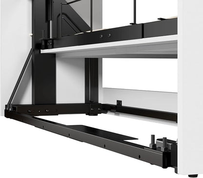 Bestar Pur Queen Murphy Bed and 2 Shelving Units with Drawers, 115-inch Space-Saving Sleeping Arrangement for Multipurpose Area, Bedroom, Guest Room, or Living Room