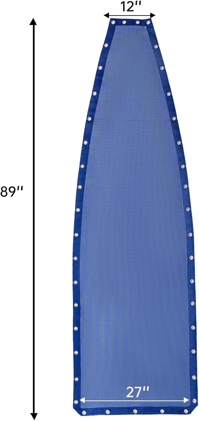 Replacement Reinforced Mesh and Durable Rope Set for Hanging Lounge Chair Chaise Lounger, Comes with a Hanging Storage Bag (Mesh and Rope ONLY) (Blue)