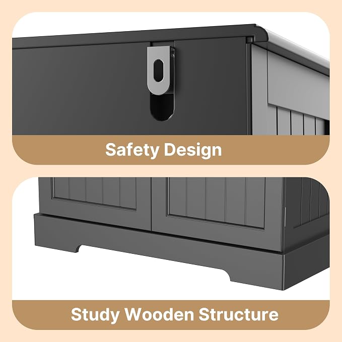 Gizoon 70" Tall Kitchen Pantry Cabinet with Doors and Adjustable Shelves, 5-Tier Multipurpose Pantry Storage Cabinet with Drawer Freestanding Organizer for Small Kitchen Bathroom Laundry Room, Black