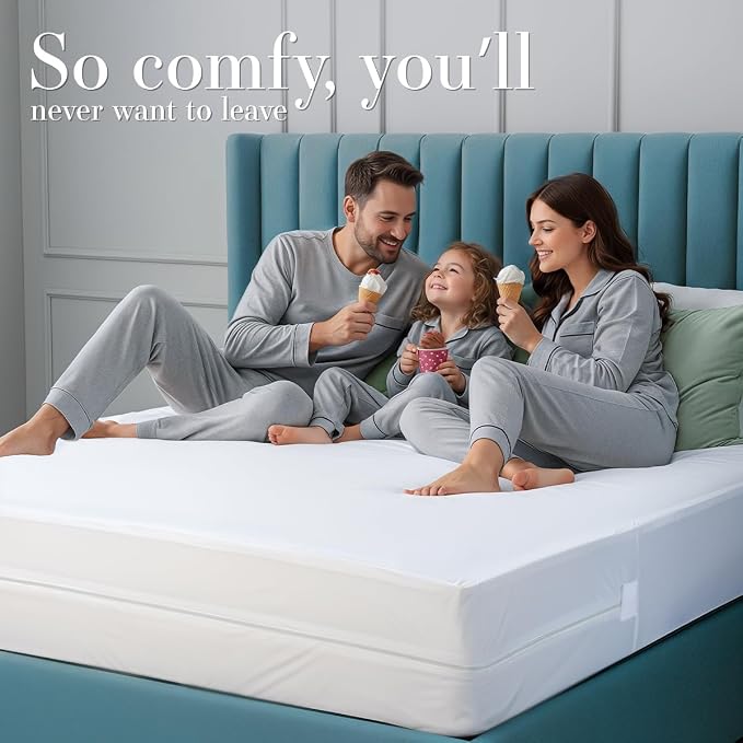 Utopia Bedding Mattress Protector Zippered Short Queen Size, 100% Waterproof Bed Bug and Dust Mite Proof Mattress Encasement, Absorbent 6 Sided Mattress Cover
