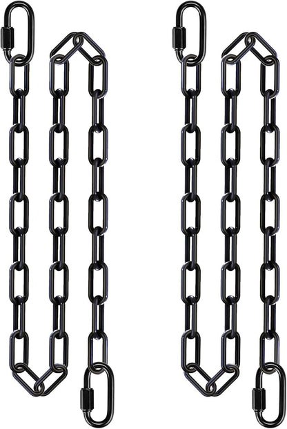 BeneLabel 2Pcs 80" (6.6ft) Swing Chain with Hooks 1000 LBs Capacity Heavy Duty Black Coated Hanging Chain Porch Swing Chains for Hammock, Swingset, Hanging Chair, Hammock Chair, Heavy Bags