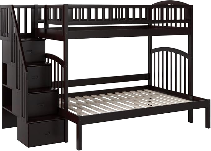 AFI, Westbrook Staircase Bunk Bed Twin Over Full, Espresso