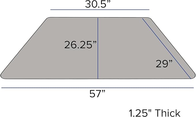 Flash Furniture Wren 29''W x 57''L Trapezoid Grey HP Laminate Activity Table - Standard Height Adjustable Legs