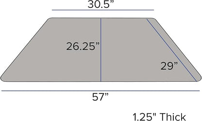 Flash Furniture Wren 29''W x 57''L Trapezoid Grey HP Laminate Activity Table - Standard Height Adjustable Legs