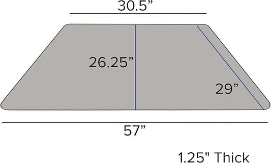 Flash Furniture Wren 29''W x 57''L Trapezoid Grey HP Laminate Activity Table - Standard Height Adjustable Legs