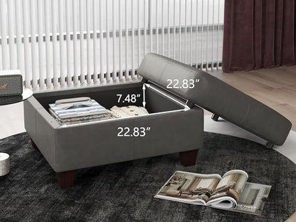 EASE MOOSE Oversized Sectional Sofa Modular Couch with Reversible Chaises, Faux Leather U Shaped Sectional Couch with Storage Convertible Sleeper Sofa