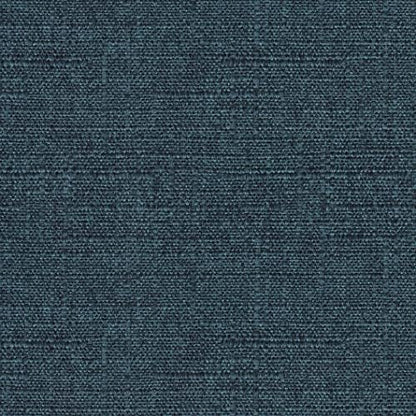 HomePop by Kinfine Fabric Upholstered Round Storage Ottoman - Velvet Button Tufted Ottoman with Removable Lid, Indigo Blue Woven