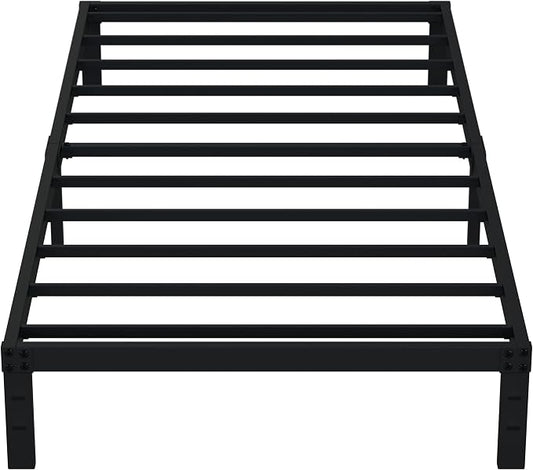 EMODA 10 Inch Twin Bed Frames No Box Spring Needed, Heavy Duty Metal Twin Platform Bed Frame, Noise Free, Easy Assembly, Black