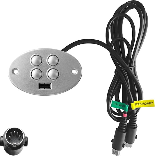 CTR UR2 01 Recliner Remote Replacement | for Raffel Systems 4 Button 5 Pin Hand Control Replacement with USB