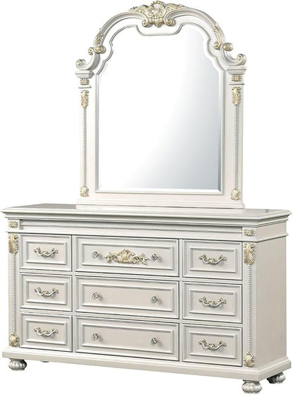 First of a Kind Cosmos Furniture Destiny White King 5 Piece Bedroom Set