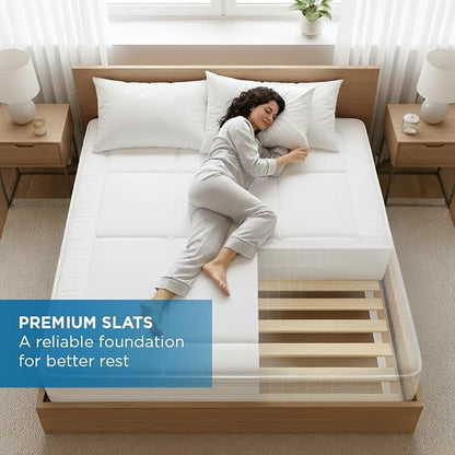 Meliusly Full Bed Slats 54x75 – Heavy Duty 0.6 Inch Thick Replacement Wood Slats for Full Size Bed Frame, Slatted Bed Base with Under 2.5 Inch Spacing, Wooden Mattress Support Slats for Platform Bed
