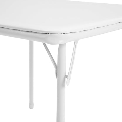 Flash Furniture Mindy Kids 3-Piece Folding Table and Chairs Set for Daycare and Classrooms, Children's Activity Table and Chairs Set, White