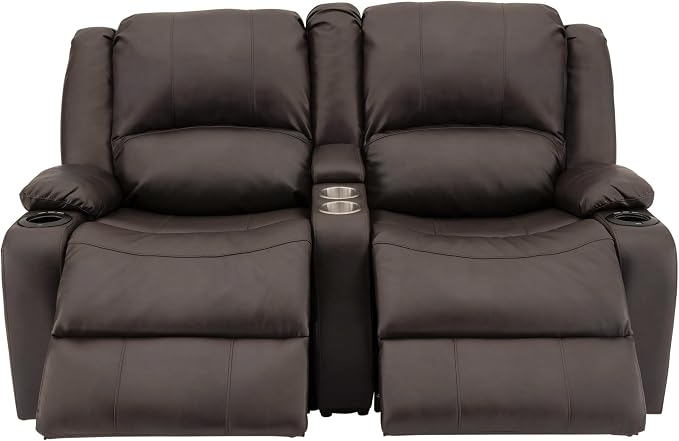 RecPro Charles 64" RV Wall Hugger Reclining Sofa | Chestnut