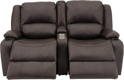 RecPro Charles 64" RV Wall Hugger Reclining Sofa | Chestnut