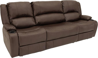 RecPro Charles 94" RV Wall Hugger Reclining Sofa | Chestnut