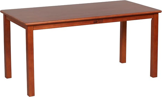 ECR4Kids 24in x 48in Rectangular Hardwood Table with 22in Legs, Kids Furniture, Dark Walnut
