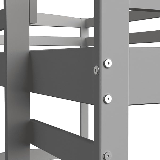 From the Tree Furniture Twin Over Twin Bunk Bed for Kids — Solid Pine Wood with Full-Length Safety Rails & Hang-On Ladder — 220 lbs Per Bunk · ASTM F1427 + 16 CFR 1213 Certified — Space-Saving Design