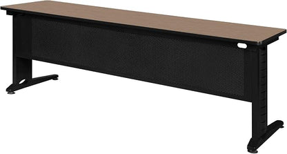 Regency Fusion 84 x 24 in. Training Table – Durable Edge Banding, Vented C-Leg Wire Management for Classroom, Office, and Training Room Workstations (Noble Oak)
