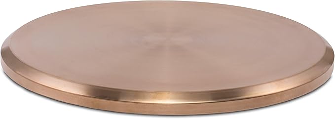 TIKI Reunion Tabletop Fire Pit Cover – 28.5" Durable 304 Stainless Steel Lid – Weather-Resistant Outdoor Fire Pit Protection – Converts Fire Pit into Table – Patio & Backyard Accessory, Gold