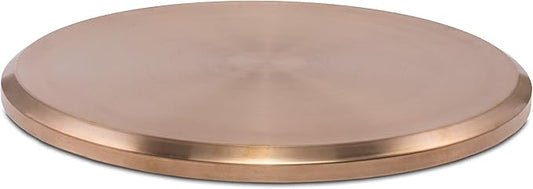 TIKI Reunion Tabletop Fire Pit Cover – 28.5" Durable 304 Stainless Steel Lid – Weather-Resistant Outdoor Fire Pit Protection – Converts Fire Pit into Table – Patio & Backyard Accessory, Gold