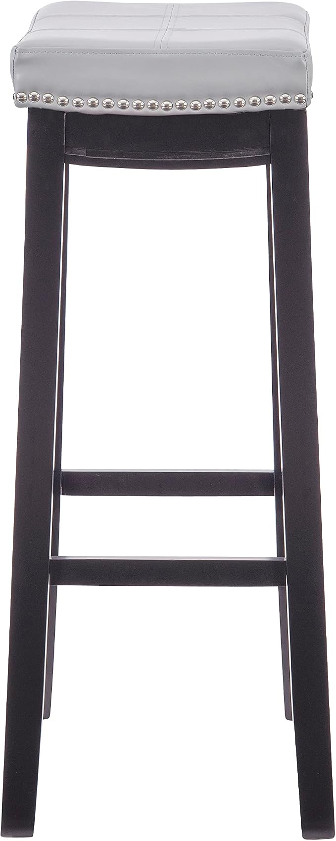 Linon Home Décor Kingston Gray Bar Stool, Black