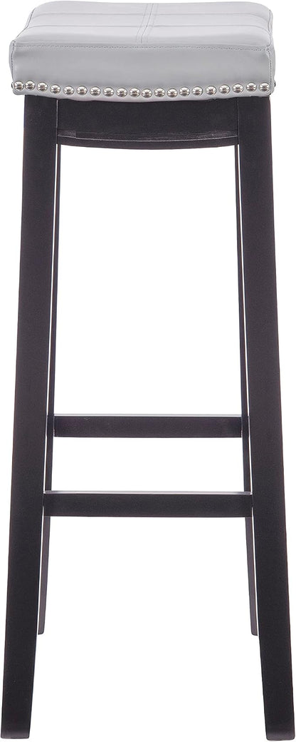 Linon Home Décor Kingston Gray Bar Stool, Black