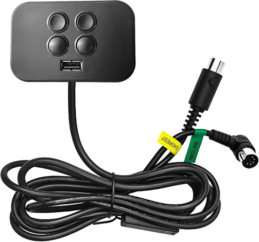 CTR UR2 10 Recliner Remote Replacement | for Raffel Systems 4 Button 5 Pin Hand Control 2x 5 Pin Male Connectors(one Headrest and one Recline) features a USB Port