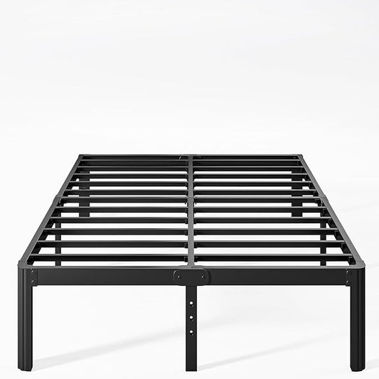 12 Inch High Platform California King Bed Frames No Box Spring Needed, Metal Cal King Bed Frame, Noise Free, Easy Assembly, Heavy Duty, Black