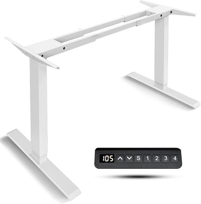 Dual Motor Electric Standing Desk Frame- Heavy Duty Height Adjustable Desk Legs, Sit to Stand Up Desk Base, 4 Memory Settings Controller for Adjustable Desktop Sizes, Over 300 lbs Load Capacity