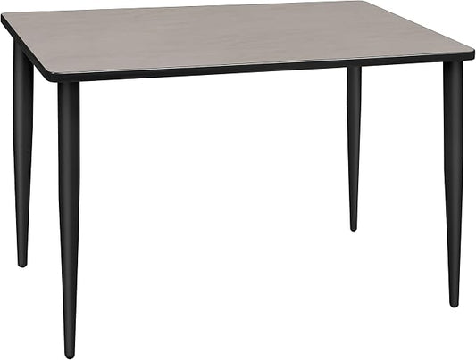 Romig Arco 48 x 24 in. Training Seminar Table- Maple Top, Black Tapered Legs