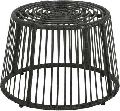 Hassyee PE Rattan Outdoor Chair and Table Set with Soft Seat Cushion for Poolside, Balcony, Lawn, Patio Furniture Set with High Wicker Chair Back for Garden, Backyard
