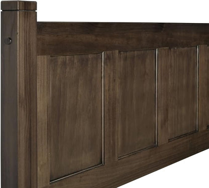 Grain Wood Furniture Shaker Solid Wood Panel Platform Bed, Twin Size, Expresso