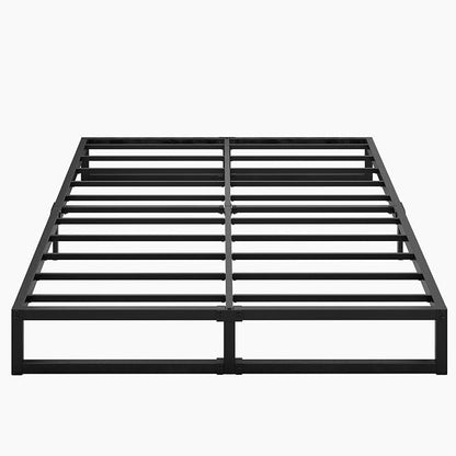 Lutown-Teen 9 Inch Queen Size Bed Frame Heavy Duty Steel Slat Support Metal Platform Queen Bed Frame No Box Spring Needed, Easy Assembly, Black