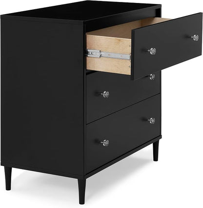 Delta Children Bowie 3 Drawer Dresser with Changing Top, Black Ebony