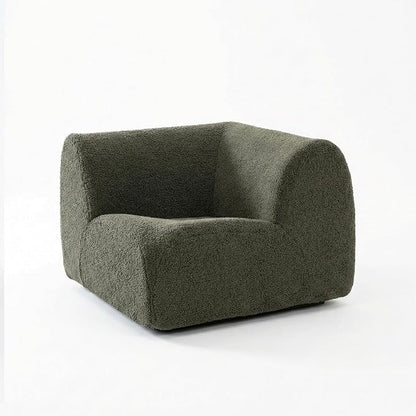 Sofa Corner Modular, Modern Boneless Sofa with Deep Seat, Sherpa Boucle Cloud Couch for Living Room, Cozy Teddy L-Shaped Couches, No Assembly, Gray, Sofa Corner Modular
