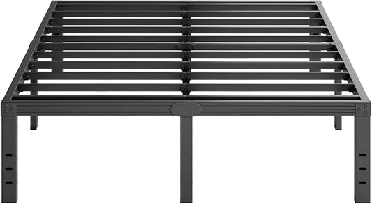 Furnitui 16 Inch High Metal Full Size Bed Frame, Platform Bed Frame Full Size No Box Spring Needed, Easy Assembly, Noise Free, Sturdy, Black