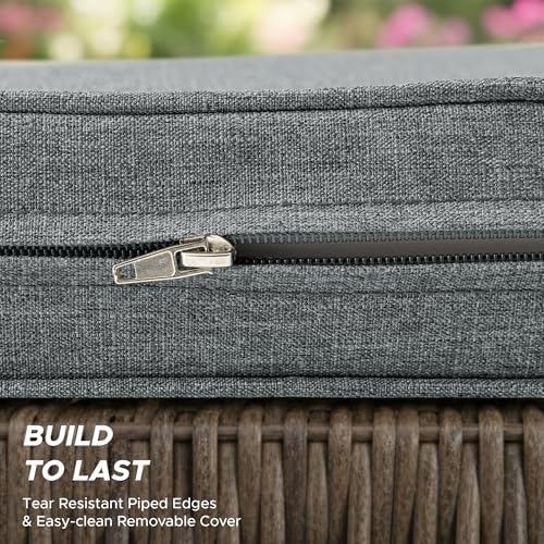 Outdoor Chair Cushions 20x20 Inch, Set of 6, Dark Grey