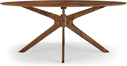 Modway Crossroads 71" Oval Wood Dining Table, Walnut