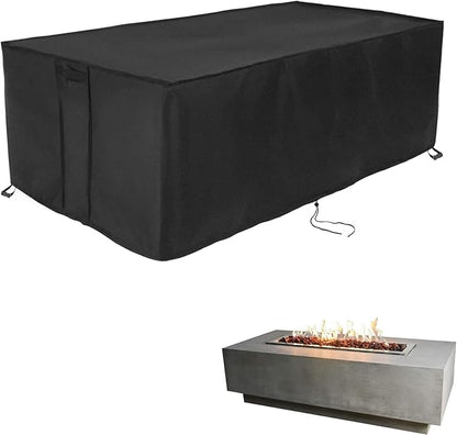 Fire Pit Cover Rectangular 48 Inch,Propane Gas Fire Pit Table Cover,Outdoor Waterproof Firepit Table Cover 600D- 48 x 15 x 15 Inch
