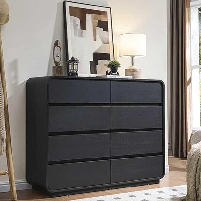 Standifurno Black Dresser with 8 Drawers, Modern Chest of Drawers with Deep Drawers, Big Storage Organizer for Bedroom, Living Room, Hallway, 47’’Wide