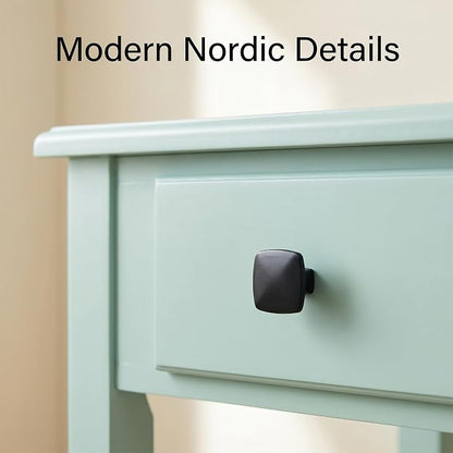 STHOUYN Small Green Writing Desk with Drawers, Vanity Table for Bedroom | Small Farmhouse Makeup Vanity Desk No Mirror, Adult/Student Writing Desk with Drawers for Small Spaces, Home Office, Study