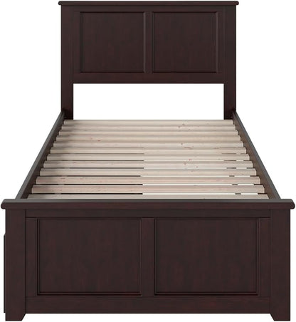 AFI, Madison Twin XL Platform Bed with Matching Footboard & Storage Drawers, Espresso