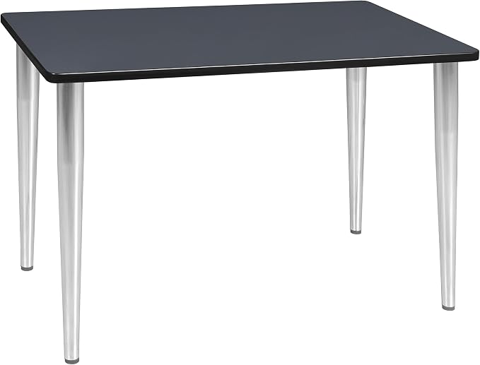 Romig Arco 48 x 24 in. Training Seminar Table- Grey Top, Chrome Tapered Legs