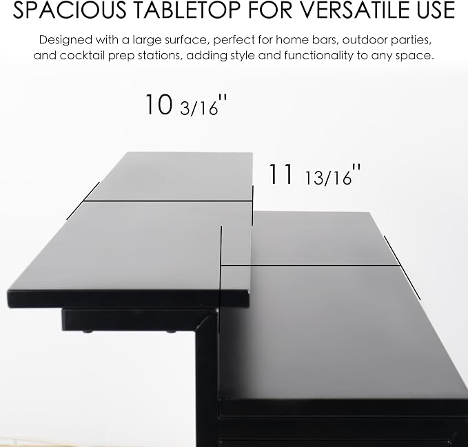 Kozyard Home Bar Cabinet with Storage Cabinet and Shelves, Black Indoor Bar Cabinet for Kitchen, Dining Room, Living Room, Home Bar Furniture