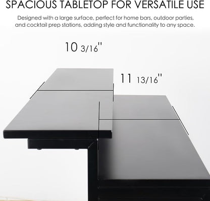 Kozyard Home Bar Cabinet with Storage Cabinet and Shelves, Black Indoor Bar Cabinet for Kitchen, Dining Room, Living Room, Home Bar Furniture