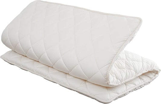 FULI Premium Japanese Futon Bed, Foldable Floor Bed, Wavy Foam Core Portable Sleeping Pad Shikibuton, Made in Japan (Queen)