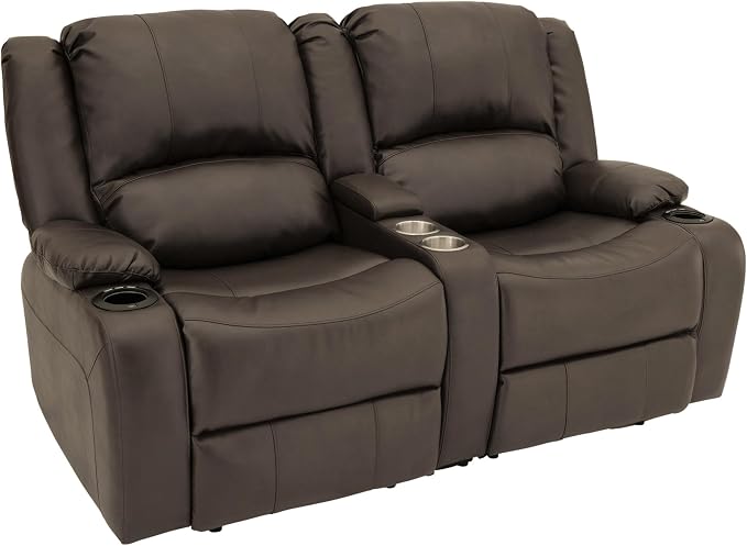 RecPro Charles 64" RV Wall Hugger Reclining Sofa | Chestnut