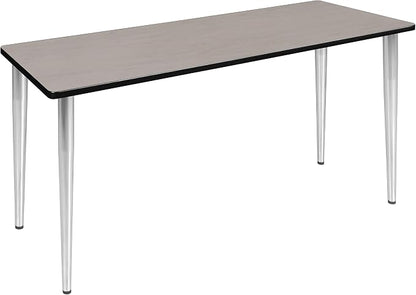 Romig Arco 60 x 24 in. Training Seminar Table- Maple Top, Chrome Tapered Legs